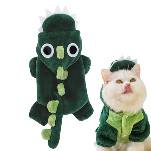 Fleece Hundemantel - Hundemanteljacke, tragbares dehnbares Haustier -Outfit | Weiche Dinosaurierkostüm warme Bekleidung Katzen & Welpen, Winddichte Halloween -Kleidung für kleine Hunde im Innen von Zestivra