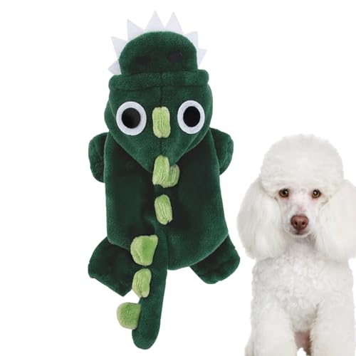 Fleece Hundemantel - Hundemanteljacke, tragbares dehnbares Haustier -Outfit | Weiche Dinosaurierkostüm warme Bekleidung Katzen & Welpen, Winddichte Halloween -Kleidung für kleine Hunde im Innen von Zestivra