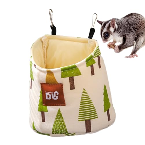 Gründil Hängemattenbett | Bequeme Gerbbil Käfig Hängematte, Plüschhaltige Hamster Käfigzubehör, Nesthänge Hanging Nest Zuckergleiter Chinchilla Kleine Tierkäfig Beutel Lebensraumdekor Für Rennmäu von Zestivra