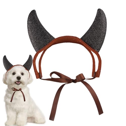Haustier-Cosplay-Kostüm – Lustige Teufelshörner für Halloween, süße Partygeschenke | Leichte, tragbare, festliche Kopfbedeckung mit bequemem, verstellbarem Riemen und weichem Material für Katzen, Hund Haustier-Cosplay-Kostüm – Lustige Teufelshörner für Halloween, süße Partygeschenke | Leichte, tragbare, festliche Kopfbedeckung mit bequemem, verstellbarem Riemen und weichem Material für Katzen, Hund von Zestivra
