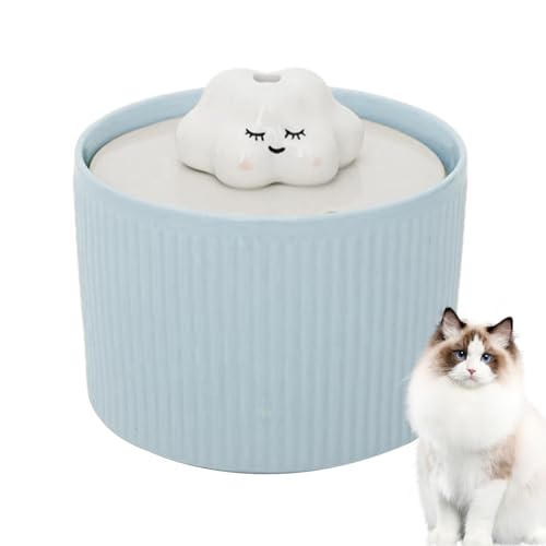 Haustier-Wasserbrunnen Für Katzen, Keramik-Haustier-Trinkbrunnen | 1,2 L Automatischer Wasserspender Für Hunde,Katzentrinkbrunnen, Leiser Haustierwasserspender, Katzenwasserspender Für Haustier-Wasserbrunnen Für Katzen, Keramik-Haustier-Trinkbrunnen | 1,2 L Automatischer Wasserspender Für Hunde,Katzentrinkbrunnen, Leiser Haustierwasserspender, Katzenwasserspender Für von Zestivra