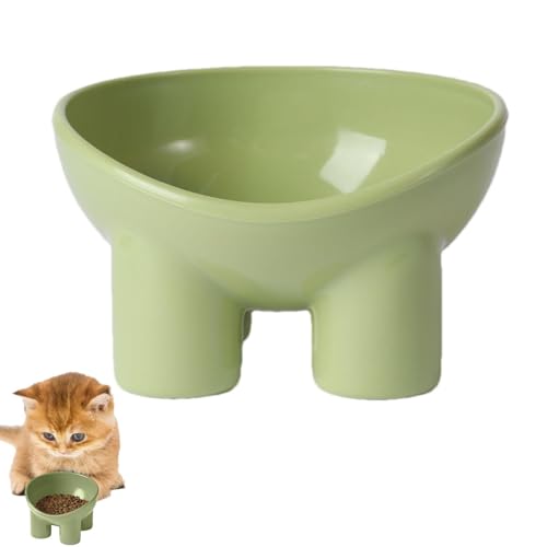 Katzen Erhöhte Fressnapf - Anti-Erbrochenes Katzenfutter Wasser-Futterspender Anti Erbrechen Futterspender | Neigte erhöhte Haltung für Katzenfutterschale, Katzenwasser-Futternapf Geeignet für von Zestivra