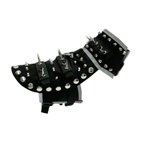 Schwarze Hundeweste mit Spikes, schützendes Haustier-Outfit mit Nieten, sicheres, verstellbares Schild für kleine oder mittelgroße Rassen, Outdoor-Sicherheitsmantel zur Abwehr von Kojoten, Raptoren Schwarze Hundeweste mit Spikes, schützendes Haustier-Outfit mit Nieten, sicheres, verstellbares Schild für kleine oder mittelgroße Rassen, Outdoor-Sicherheitsmantel zur Abwehr von Kojoten, Raptoren von Zestivra