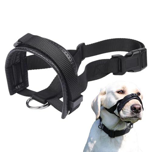 Schwarzer weicher Maulkorb für Hunde, verstellbarer Haustier-Mundschutz mit Anti-Bell-Design, bequeme Sicherheitsabdeckung verhindert Beißen, Trainingshilfe für mittelgroße und große Rassen Schwarzer weicher Maulkorb für Hunde, verstellbarer Haustier-Mundschutz mit Anti-Bell-Design, bequeme Sicherheitsabdeckung verhindert Beißen, Trainingshilfe für mittelgroße und große Rassen von Zestivra