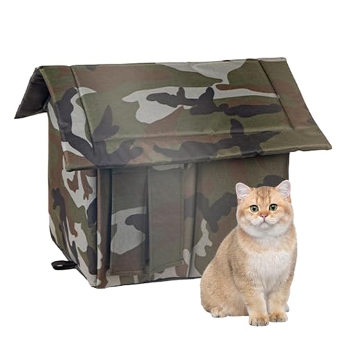 Streuner Katzenunterkunft - Winddichte Outdoor Kleine Haustiere Käfig, Wasserdichtes Schlafkatze Im Innenbereich | Semi Geschickte Schicke Winter Im Freien Sicherheitskatze Haus, Warmer Schäbiger Katz Streuner Katzenunterkunft - Winddichte Outdoor Kleine Haustiere Käfig, Wasserdichtes Schlafkatze Im Innenbereich | Semi Geschickte Schicke Winter Im Freien Sicherheitskatze Haus, Warmer Schäbiger Katz von Zestivra