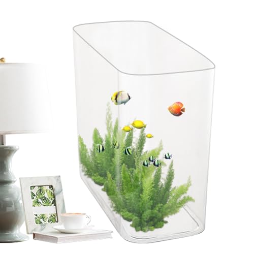 Transparentes Aquarium, kompakte Betta-Aquarium-Dekoration, leichter Desktop-Behälter mit offenem Oberteil, sauberer Sichtraum für Guppy , Schildkröten, Wohnzimmer Transparentes Aquarium, kompakte Betta-Aquarium-Dekoration, leichter Desktop-Behälter mit offenem Oberteil, sauberer Sichtraum für Guppy , Schildkröten, Wohnzimmer von Zestivra