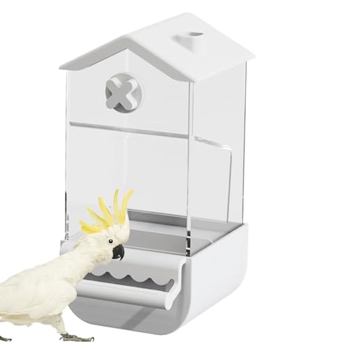 Zestivra Automatischer Vogelfutterautomat, Spritzwassergeschützter Wellensittich-Futterspender, Wellensittich & Nymphensittich Futterspender Spritzwassergeschützt von Zestivra