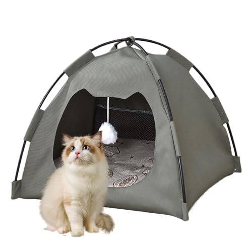 Zestivra Haustierzelt für Katzen | Faltbares Katzenzelt – Nest Bett Höhle Höhle Höhlen Höhlen Höhlen Tragbar Atmungsaktiv Haustierbedarf für Kleintiere Indoor Outdoor Alle Jahreszeiten Reisen Camping von Zestivra