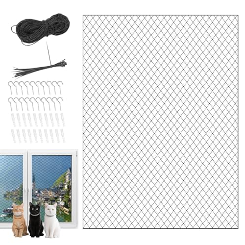 Zestivra Katzennetz, Balkongeländer für Katzen, Sichtschutzzaun, Sicherheitsschutz für Außenbereich, Terrasse, Treppenhaus, Innenbereich, Sicherheit, Garten, Terrasse, Wohnung, Fenster Zestivra Katzennetz, Balkongeländer für Katzen, Sichtschutzzaun, Sicherheitsschutz für Außenbereich, Terrasse, Treppenhaus, Innenbereich, Sicherheit, Garten, Terrasse, Wohnung, Fenster von Zestivra