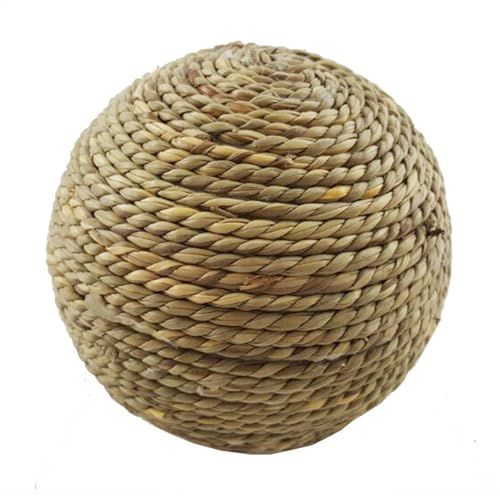 Zestivra Kugelspielzeug Haustier Quietscher Mahlen Natürliches Gras Kleine Kaninchen Meerschweinchenkatzen Haustier Lieferungen Zähne Spielzeug Gras Gras Kleines Haustier Natürliche Zähne Mahlen Kan von Zestivra