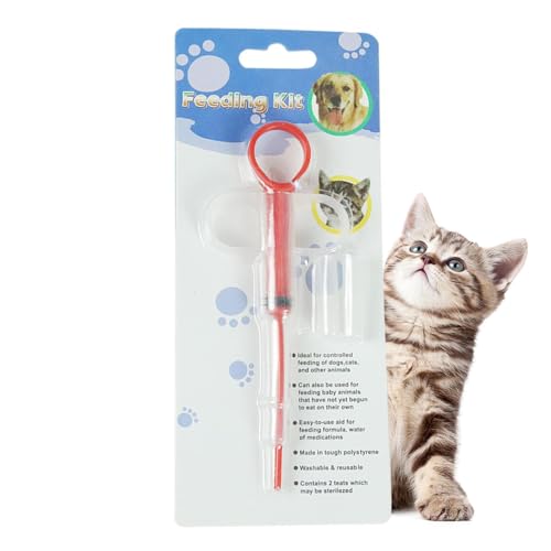 Zestivra PVC-Pillen-Druckknopf – einfaches Pillen-Futterwerkzeug, Medikamenten-Futterspender mit rundem Griff-Design, praktisches Gesundheitszubehör für Katzen, Hunde, Welpen oder Kleintiere von Zestivra