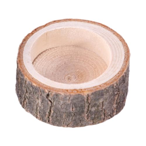 Zestivra Schildkröte Wassernapf Reptilien Futternapf Naturholz Design Futternapf für Gecko Schildkröte Bartdrache Einsiedlerkrebse Frosch Aquarium Ornament von Zestivra