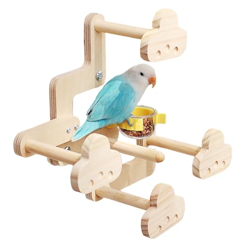 Zestivra Vogel-Sitzstangen für Käfig, Vogelkletterständer mit Futternapf, -Schaukel, Spielzeug, Käfigzubehör für Ruheübungen, drinnen und draußen, für Reisen, Reisen und Zuhause Zestivra Vogel-Sitzstangen für Käfig, Vogelkletterständer mit Futternapf, -Schaukel, Spielzeug, Käfigzubehör für Ruheübungen, drinnen und draußen, für Reisen, Reisen und Zuhause von Zestivra