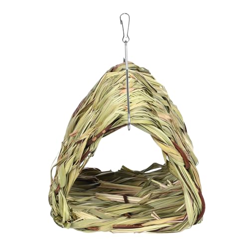 Zestivra Vogelhaus Für Käfig,Vogelbett Für Käfig, Dreieckige Handgewebte Vogelhütte Zum Aufhängen Multifunktionale Kuschelhöhle, Einfache Installation, Natürliches Rattan-Schlafbett Für Kakadus Zestivra Vogelhaus Für Käfig,Vogelbett Für Käfig, Dreieckige Handgewebte Vogelhütte Zum Aufhängen Multifunktionale Kuschelhöhle, Einfache Installation, Natürliches Rattan-Schlafbett Für Kakadus von Zestivra