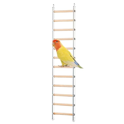 Zestivra Vogelkäfigleiter, Leiter,Käfigzubehör Klettern Sitzstangen - Fun Ladder Toy für das Training mit 360 ° -rotierbarem Haken für Lovebirds, Wellenstoffen und andere kleine, mittlere Vögel von Zestivra