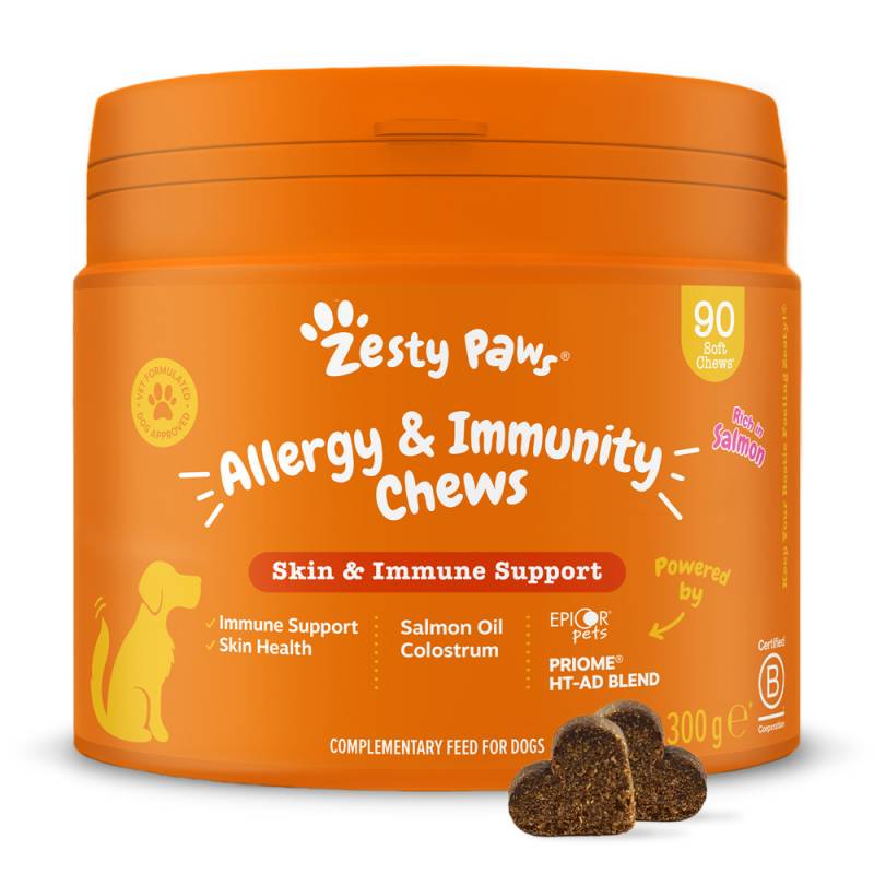 Zesty Paws Allergy & Immunity Chews Lachs - Sparpaket: 2 x 90 Kautabletten von Zesty Paws