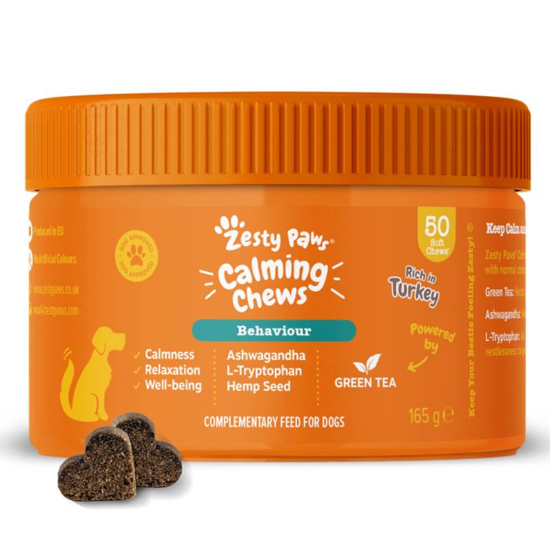 Zesty Paws Calming Chews Truthahn - Sparpaket: 2 x 50 Kautabletten Zesty Paws Calming Chews Truthahn - Sparpaket: 2 x 50 Kautabletten von Zesty Paws