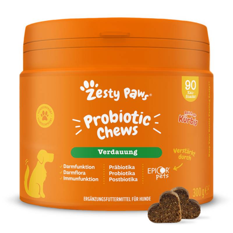 Zesty Paws Probiotic Chews Kürbis - 90 Kautabletten Zesty Paws Probiotic Chews Kürbis - 90 Kautabletten von Zesty Paws