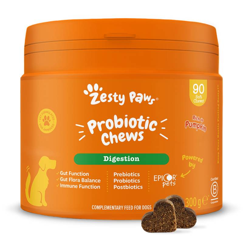 Zesty Paws Probiotic Chews Kürbis - Sparpaket: 2 x 90 Kautabletten von Zesty Paws