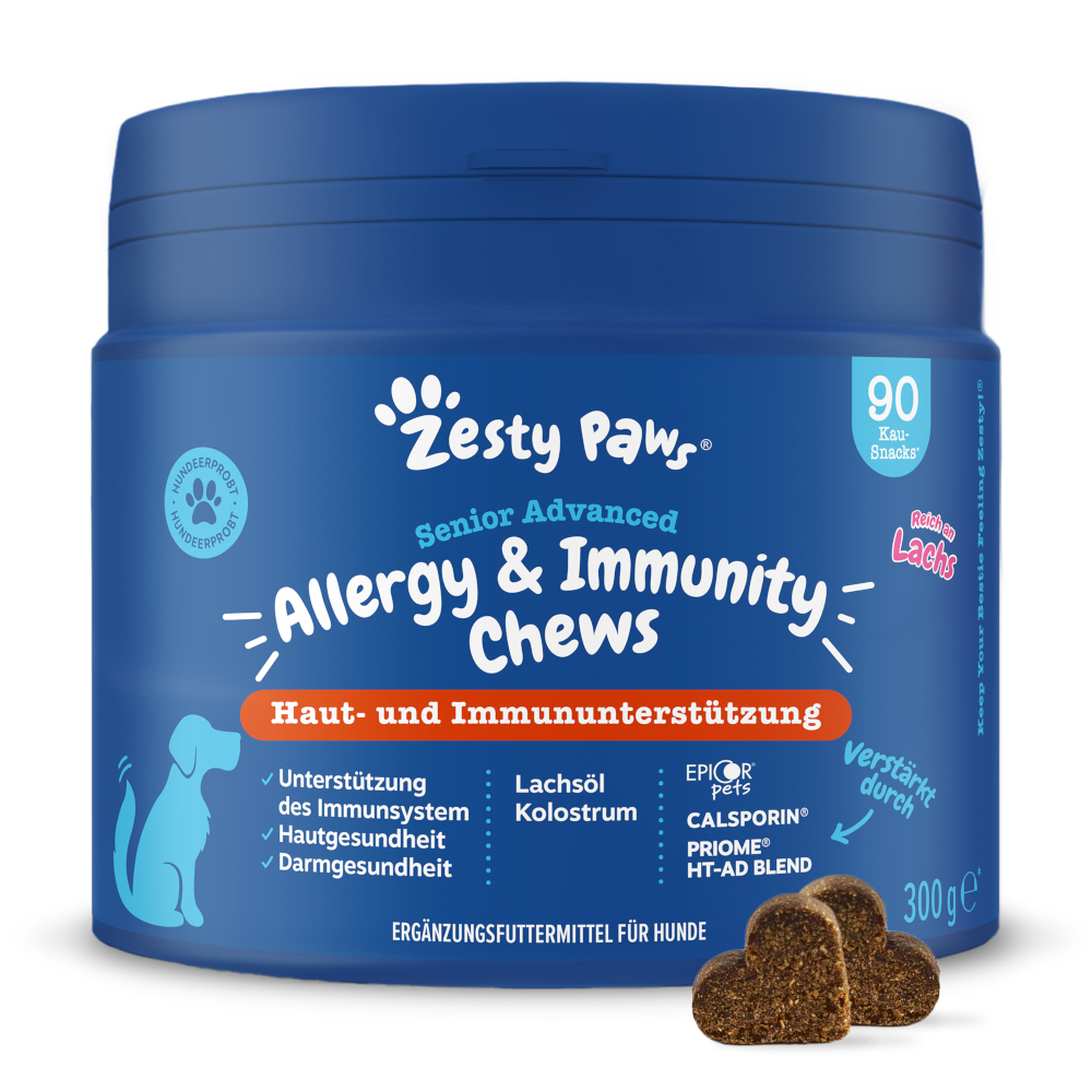 Zesty Paws Senior Allergy & Immunity Lachs - Sparpaket: 2 x 90 Kautabletten Zesty Paws Senior Allergy & Immunity Lachs - Sparpaket: 2 x 90 Kautabletten von Zesty Paws
