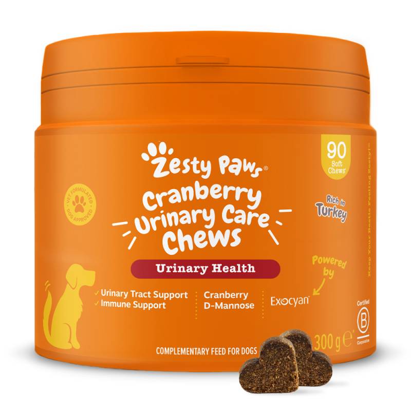 Zesty Paws Urinary Care Chews Cranberry - Sparpaket: 2 x 90 Kautabletten von Zesty Paws
