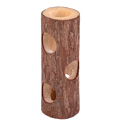Zetiling Hamster Übungstunnel, Holz Hamster Maus Tunnel Tube Spielzeug Wald Hohl Baumstamm Tier Tunnel Übungsrohr Kauspielzeug für Kaninchen, Frettchen, Hamster, Meerschweinchen (#1) von FOXCUP