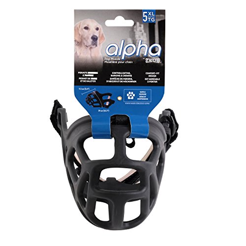 Zeus Alpha TPR Maulkorb für Hunde, Comfort Fit Design, verhindert Beißen, Bellen und Kauen, Schwarz, X Large, schwarz Zeus Alpha TPR Maulkorb für Hunde, Comfort Fit Design, verhindert Beißen, Bellen und Kauen, Schwarz, X Large, schwarz von Zeus