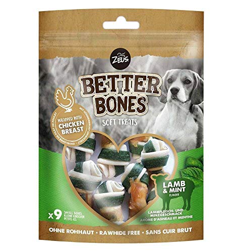 Zeus BetterBones, Kauknochen für Hunde, mit Lammfleisch und Minzgeschmack, 7,5cm von Zeus