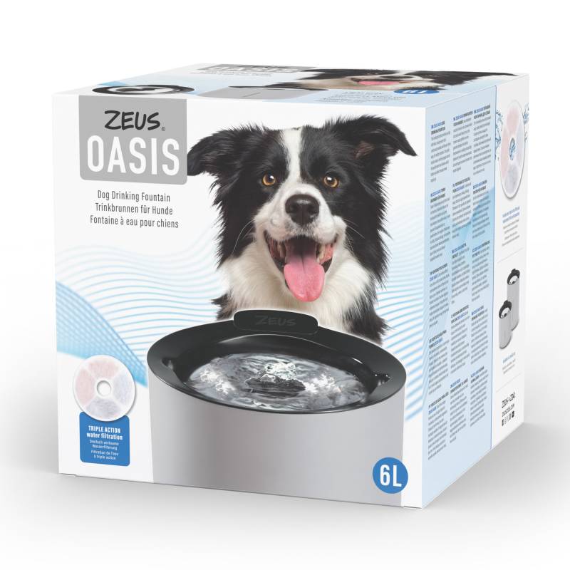 Zeus Oasis Trinkbrunnen, grau - 6 l Zeus Oasis Trinkbrunnen, grau - 6 l von Zeus