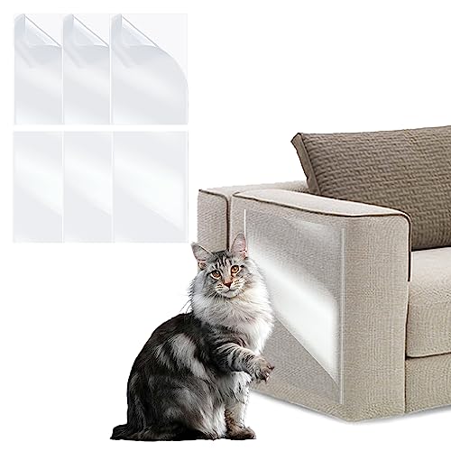 6 Stück Kratzschutz Sofa Katze: Anti Kratz Folie für Katzen, Möbelschutz Oberflächenschutz Möbel Couch Sofa Schutz - Katzen Kratzschutz für Sofa, Tür, Tisch, Möbel, 45 * 30cm von Zevmi