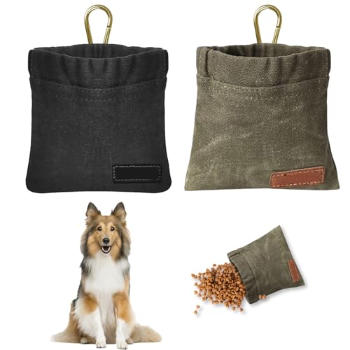 ZexJpr 2PCS Futterbeutel, Futterbeutel für Hundetraining, Leckerlibeutel für Hunde mit Hands-Free Design, Praktische Hundeleckerli Tasche für unterwegs, Täglicher Hund Spaziergang von ZexJpr