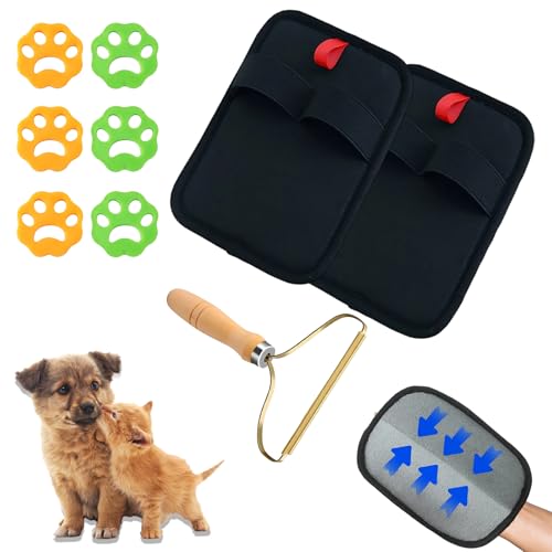 ZexJpr 9-teiliges Tierhaarentferner Handschuh, Set für Hunde- und Katzenhaare, Effiziente Haarentfernung Von Kleidung Und Möbeln, Kratzer Für Auto Und Haushalt,Hund Verliert Haare ZexJpr 9-teiliges Tierhaarentferner Handschuh, Set für Hunde- und Katzenhaare, Effiziente Haarentfernung Von Kleidung Und Möbeln, Kratzer Für Auto Und Haushalt,Hund Verliert Haare von ZexJpr