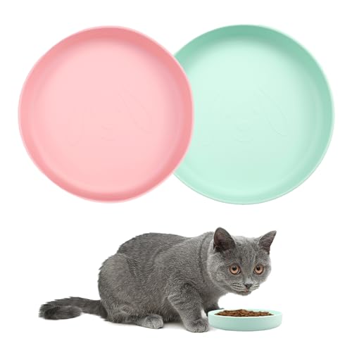 Zfseyuh 2 Stück Katzennapf Flach Silikon Futternapf Katze Katzennäpfe Futternapf Flach Haustiernapf Rutschfester Katzenfutternapf für Trockenfutter, Nassfutter, Wasser Zfseyuh 2 Stück Katzennapf Flach Silikon Futternapf Katze Katzennäpfe Futternapf Flach Haustiernapf Rutschfester Katzenfutternapf für Trockenfutter, Nassfutter, Wasser von Zfseyuh