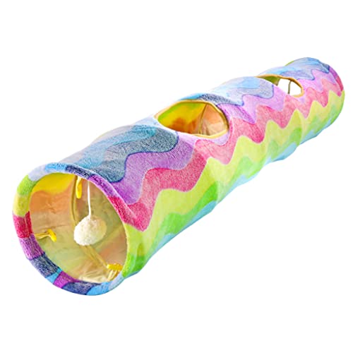 Zgehnao Regenbogen für Plüsch-Tunnel, Spielzeug für Kätzchen, Hunde, Haustiere, drinnen und draußen, zum Spielen, praktisch Zgehnao Regenbogen für Plüsch-Tunnel, Spielzeug für Kätzchen, Hunde, Haustiere, drinnen und draußen, zum Spielen, praktisch von Zgehnao