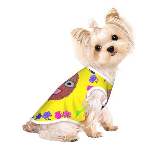 Atmungsaktives ärmelloses Smiley-Litschi-Print-T-Shirt für große Haustiere – leichtes Hunde- und Katzenoutfit – dehnbares Tanktop Atmungsaktives ärmelloses Smiley-Litschi-Print-T-Shirt für große Haustiere – leichtes Hunde- und Katzenoutfit – dehnbares Tanktop von ZhRiYan