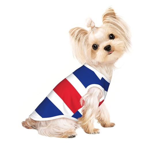 Atmungsaktives ärmelloses T-Shirt mit Flagge von Costa Rica, leichtes Hunde- und Katzen-Outfit, dehnbares Tanktop Atmungsaktives ärmelloses T-Shirt mit Flagge von Costa Rica, leichtes Hunde- und Katzen-Outfit, dehnbares Tanktop von ZhRiYan