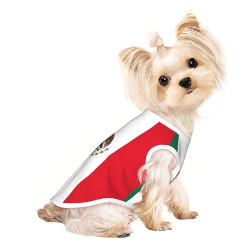 Atmungsaktives ärmelloses T-Shirt mit Flagge von Mexiko, leichtes Hunde- und Katzen-Outfit, dehnbares Tanktop Atmungsaktives ärmelloses T-Shirt mit Flagge von Mexiko, leichtes Hunde- und Katzen-Outfit, dehnbares Tanktop von ZhRiYan