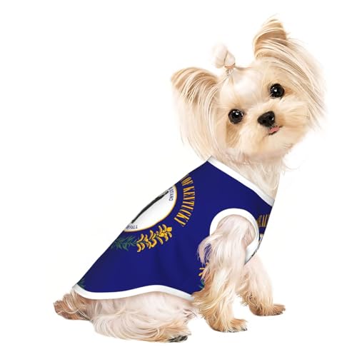 Atmungsaktives ärmelloses T-Shirt mit Kentucky-Staatsflagge, leichtes Hunde- und Katzenoutfit – dehnbares Tanktop für mittelgroße Haustiere Atmungsaktives ärmelloses T-Shirt mit Kentucky-Staatsflagge, leichtes Hunde- und Katzenoutfit – dehnbares Tanktop für mittelgroße Haustiere von ZhRiYan