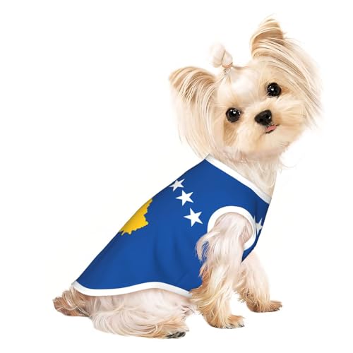 Atmungsaktives ärmelloses T-Shirt mit Kosovo-Motiv, leicht, für Hunde und Katzen, dehnbar, Größe M Atmungsaktives ärmelloses T-Shirt mit Kosovo-Motiv, leicht, für Hunde und Katzen, dehnbar, Größe M von ZhRiYan