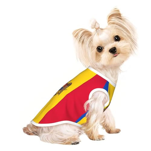 Atmungsaktives ärmelloses T-Shirt mit Moldawien-Motiv, leichtes Hunde- und Katzen-Outfit, dehnbares Tanktop Atmungsaktives ärmelloses T-Shirt mit Moldawien-Motiv, leichtes Hunde- und Katzen-Outfit, dehnbares Tanktop von ZhRiYan
