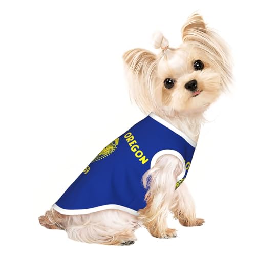 Atmungsaktives ärmelloses T-Shirt mit Oregon-Flagge, leichtes Hunde- und Katzenoutfit – dehnbares Tanktop für große Haustiere Atmungsaktives ärmelloses T-Shirt mit Oregon-Flagge, leichtes Hunde- und Katzenoutfit – dehnbares Tanktop für große Haustiere von ZhRiYan