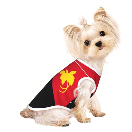 Atmungsaktives ärmelloses T-Shirt mit Papua-Neuguinea-Aufdruck für Haustiere, leichtes Hunde- und Katzen-Outfit, dehnbares Tanktop Atmungsaktives ärmelloses T-Shirt mit Papua-Neuguinea-Aufdruck für Haustiere, leichtes Hunde- und Katzen-Outfit, dehnbares Tanktop von ZhRiYan