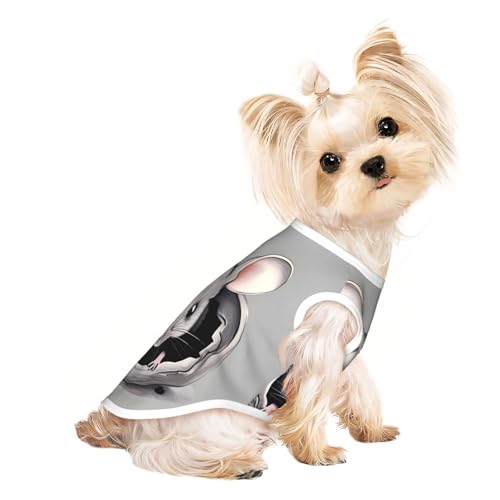Atmungsaktives ärmelloses T-Shirt mit Rattenaufdruck, leicht, für Hunde und Katzen, dehnbares Tanktop Atmungsaktives ärmelloses T-Shirt mit Rattenaufdruck, leicht, für Hunde und Katzen, dehnbares Tanktop von ZhRiYan