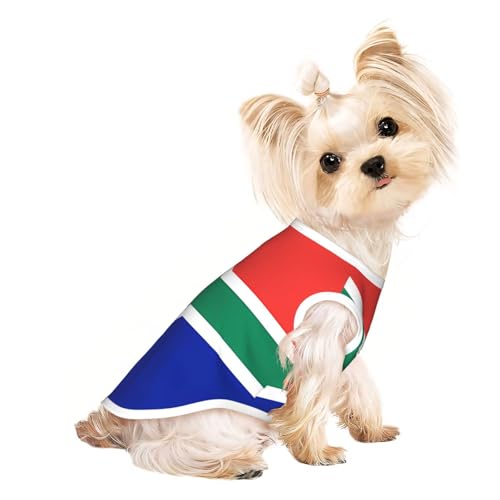 Atmungsaktives ärmelloses T-Shirt mit Südafrika-Flagge, mittelgroß, leichtes Hunde- und Katzenoutfit – dehnbares Tanktop Atmungsaktives ärmelloses T-Shirt mit Südafrika-Flagge, mittelgroß, leichtes Hunde- und Katzenoutfit – dehnbares Tanktop von ZhRiYan