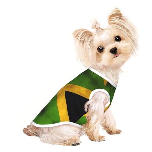 Atmungsaktives ärmelloses T-Shirt mit alter jamaikanischer Flagge, leichtes Hunde- und Katzenoutfit – dehnbares Tanktop für kleine Haustiere Atmungsaktives ärmelloses T-Shirt mit alter jamaikanischer Flagge, leichtes Hunde- und Katzenoutfit – dehnbares Tanktop für kleine Haustiere von ZhRiYan