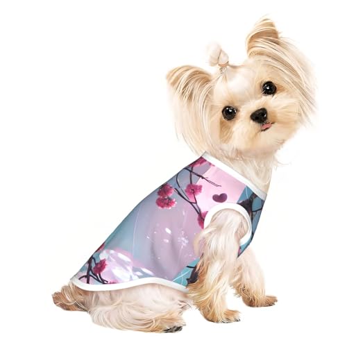 Atmungsaktives ärmelloses T-Shirt mit kleinem Blumendruck, leichtes Hunde- und Katzenoutfit – dehnbares Tanktop für große Haustiere Atmungsaktives ärmelloses T-Shirt mit kleinem Blumendruck, leichtes Hunde- und Katzenoutfit – dehnbares Tanktop für große Haustiere von ZhRiYan