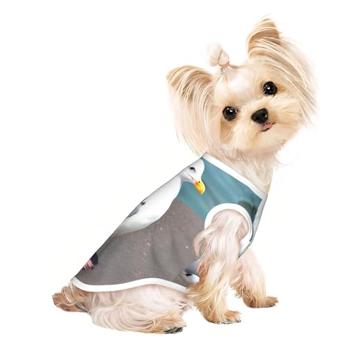 Atmungsaktives ärmelloses T-Shirt mit niedlichem Möwen-Druck, leichtes Hunde- und Katzen-Outfit, dehnbares Tanktop Atmungsaktives ärmelloses T-Shirt mit niedlichem Möwen-Druck, leichtes Hunde- und Katzen-Outfit, dehnbares Tanktop von ZhRiYan