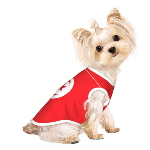 Atmungsaktives ärmelloses T-Shirt mit tunesischer Flagge, leichtes Hunde- und Katzenoutfit – dehnbares Tanktop für kleine Haustiere Atmungsaktives ärmelloses T-Shirt mit tunesischer Flagge, leichtes Hunde- und Katzenoutfit – dehnbares Tanktop für kleine Haustiere von ZhRiYan
