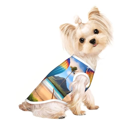Großes Haustier-T-Shirt, atmungsaktiv, ärmellos, Hawaii-Heißluftballon-Druck, leichtes Hunde- und Katzen-Outfit, dehnbares Tanktop Großes Haustier-T-Shirt, atmungsaktiv, ärmellos, Hawaii-Heißluftballon-Druck, leichtes Hunde- und Katzen-Outfit, dehnbares Tanktop von ZhRiYan