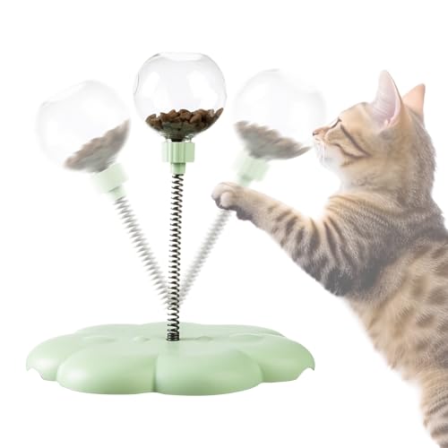 Zhadyu Futterpuzzle Für Katzen,Interaktiver Katzenfütterung Trainer - Indoor Kätzchen Ball Spielzeug | Für Indoor Outdoor Bewegung Langeweile Entlastung Stimulation von Zhadyu